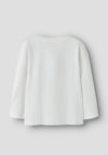 Name It Mini Girl Veen Long Sleeve Top, White