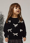 Name It Mini Girl Ronja Long Sleeve Knit Jumper, Black