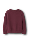 Name It Mini Girl Ronja Long Sleeve Knit Jumper, Wine