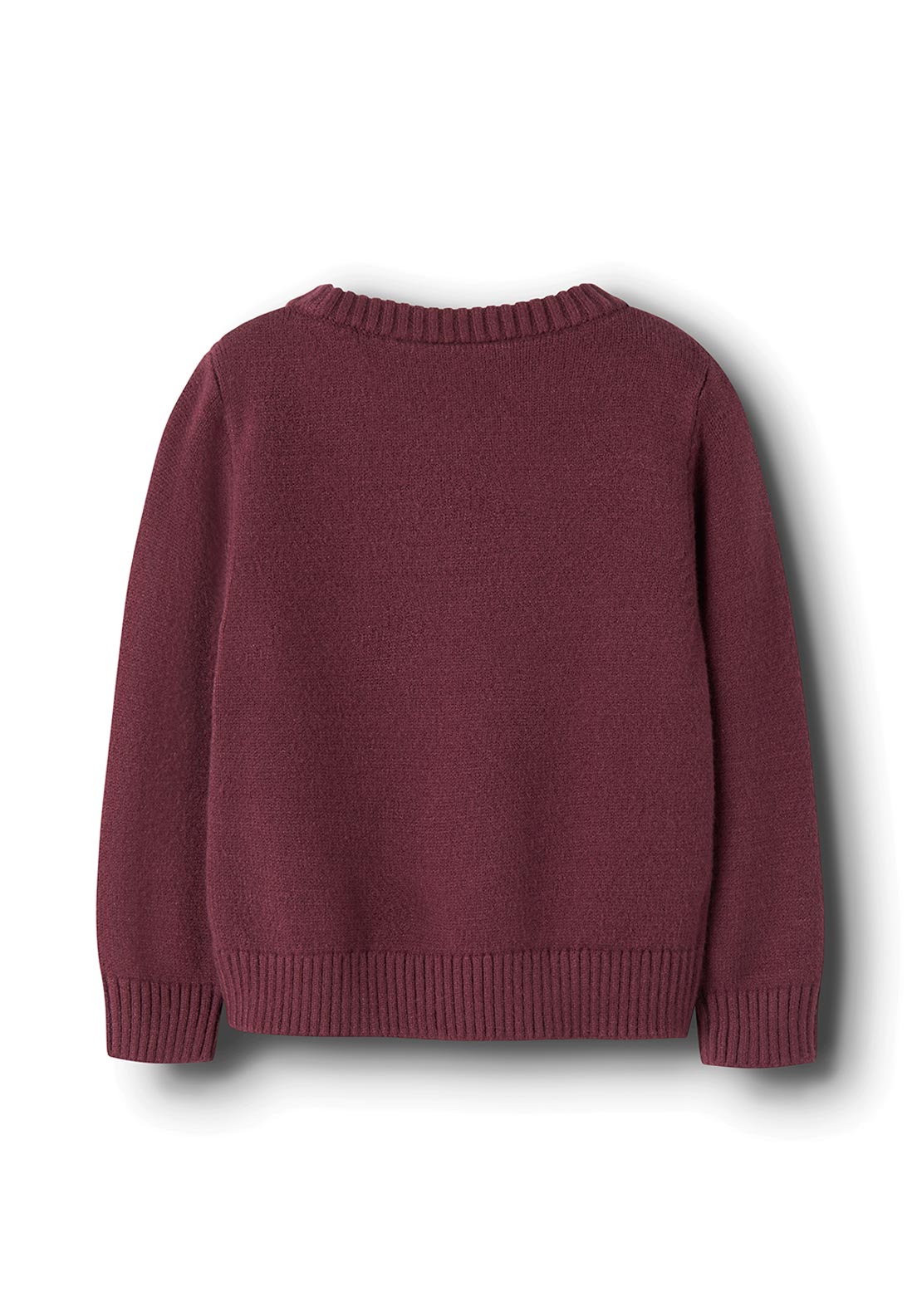 Name It Mini Girl Ronja Long Sleeve Knit Jumper, Wine