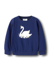Name It Mini Girl Venus Long Sleeve Sweater, Navy