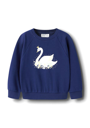 Name It Mini Girl Venus Long Sleeve Sweater, Navy
