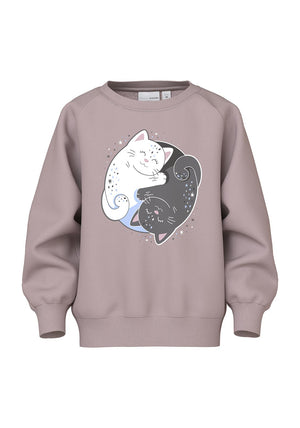 Name It Mini Girl Venus Long Sleeve Sweater, Lilac