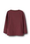 Name It Kid Girl Kerna Long Sleeve Top, Wine