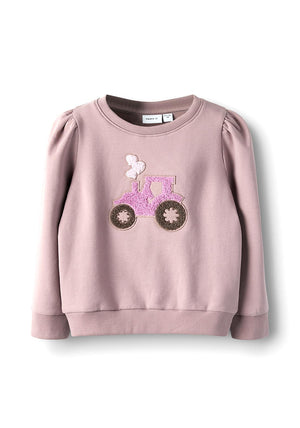 Name It Mini Girl Niana Long Sleeve Sweater, Purple