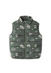 Name It Mini Boy My Lane Construction Print Gilet, Green