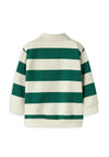 Name It Mini Boy Lev Long Sleeve Polo Sweater, Green
