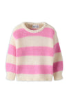 Name It Mini Girl Lelia Stipe Knit Jumper, Pink