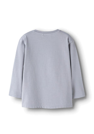 Name It Mini Boy Andreas Paw Long Sleeve Top, Grey