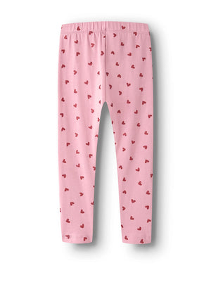 Name It Mini Girl Vivian Glitter Heart Legging, Pink