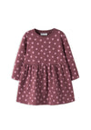 Name It Mini Girl Davina Floral Sweat Dress, Wine