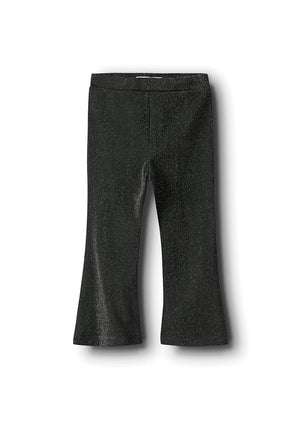 Name It Mini Girl Roisin Glitter Flare Trouser, Black