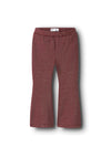 Name It Mini Girl Roisin Glitter Flare Trouser, Wine
