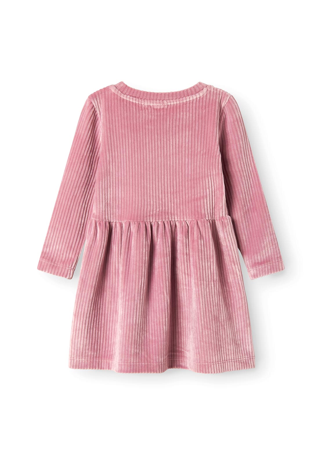 Name It Mini Girl Veloa Long Sleeve Velour Dress, Pink