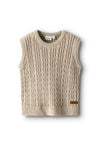 Name It Mini Boy Roman Knit Sleeveless Vest, Beige
