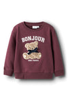 Name It Mini Girl Teddy Long Sleeve Sweater, Wine