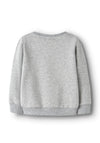 Name It Mini Girl Teddy Long Sleeve Sweater, Grey