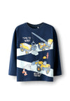 Name It Mini Boy Tonka Long Sleeve Top, Navy