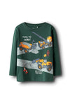 Name It Mini Boy Tonka Long Sleeve Top, Green