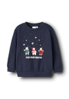 Name It Mini Boy Christmas Long Sleeve Sweater, Navy