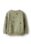 Name It Mini Boy Vano Long Sleeve Tractor Sweater, Green
