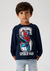 Name It Mini Boy Spider Man Long Sleeve Top, Dark Sapphire