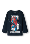 Name It Mini Boy Spider Man Long Sleeve Top, Dark Sapphire