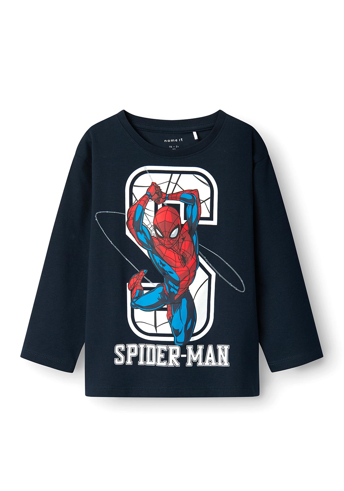Name It Mini Boy Spider Man Long Sleeve Top, Dark Sapphire