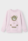 Name It Mini Girl Fikku Long Sleeve Sweater, Ballerina