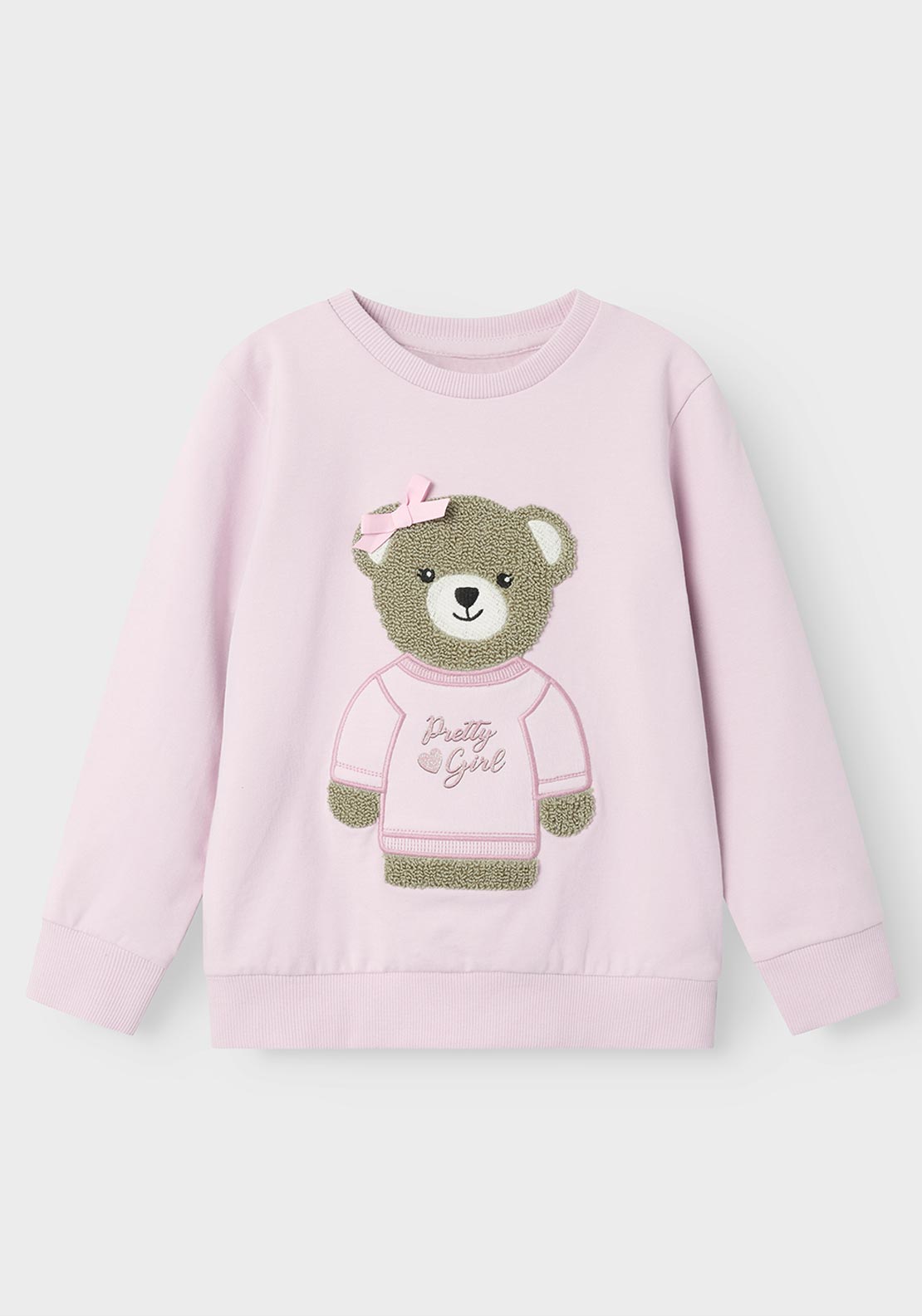 Name It Mini Girl Fikku Long Sleeve Sweater, Ballerina