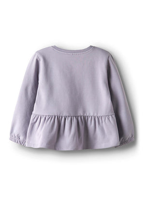 Name It Mini Girl Taika Full Zip Sweater, Lilac