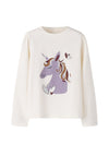 Name It Mini Girl Tearta Long Sleeve Top, Off White