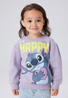 Name It Mini Girl Didi Stitch Long Sleeve Sweater, Lilac