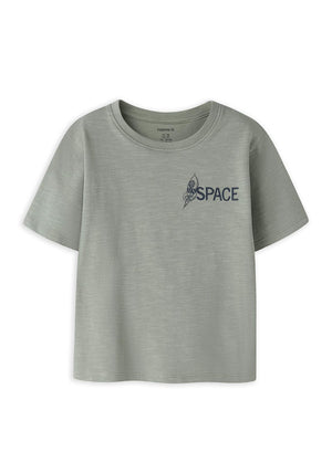 Name It Mini Boy Dib Space Short Sleeve Tee, Green
