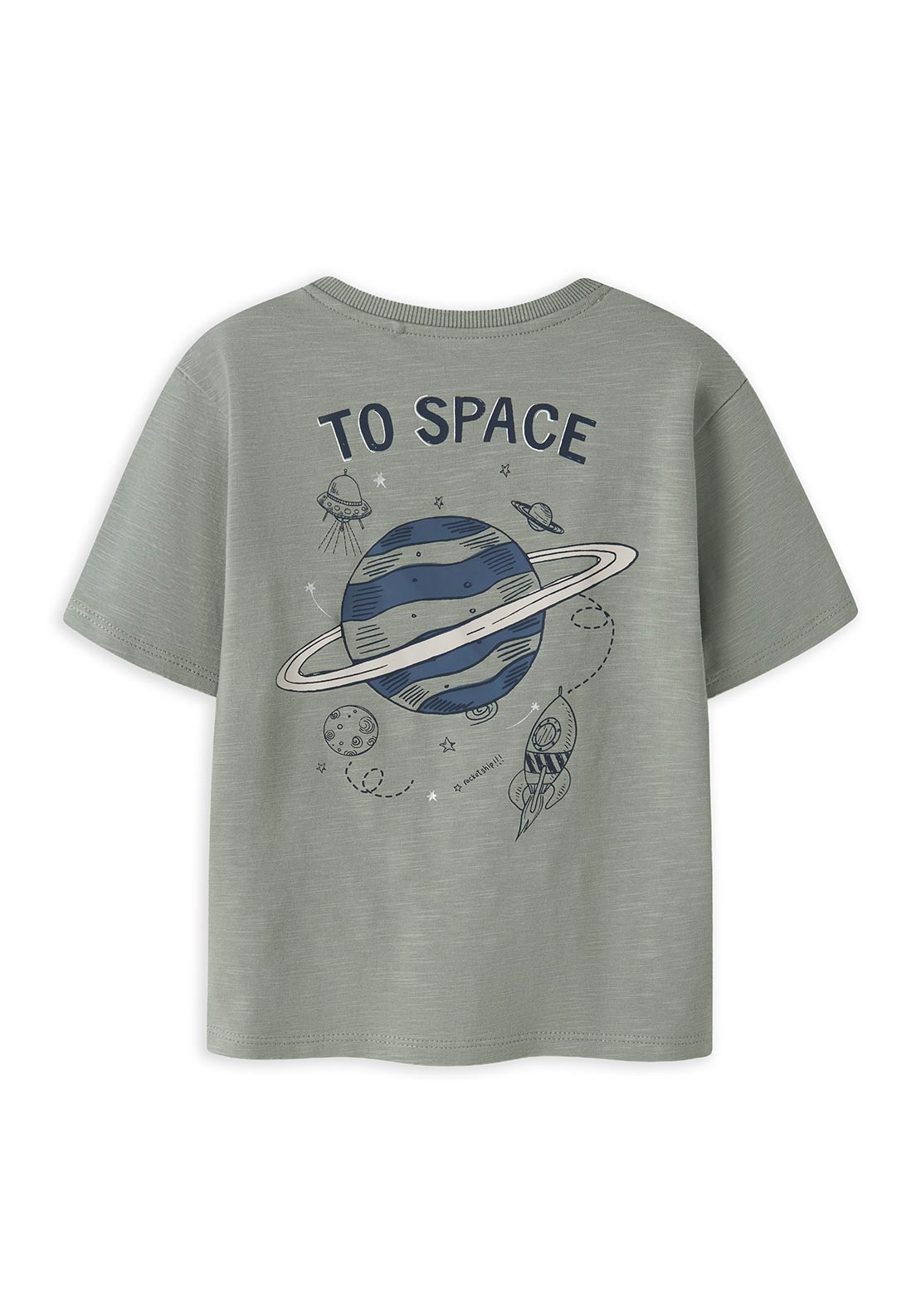 Name It Mini Boy Dib Space Short Sleeve Tee, Green