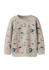 Name It Mini Boy Dace Space Long Sleeve Sweater, Beige