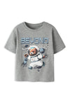 Name It Mini Boy Difus Space Teddy Short Sleeve Tee, Grey