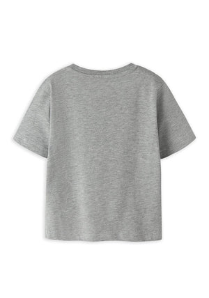 Name It Mini Boy Difus Space Teddy Short Sleeve Tee, Grey