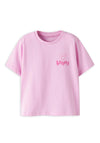 Name It Mini Girl Dulia Bunny Short Sleeve Tee, Pink