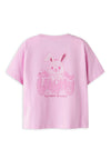 Name It Mini Girl Dulia Bunny Short Sleeve Tee, Pink