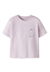 Name It Mini Girl Dulia Bunny Short Sleeve Tee, Lilac