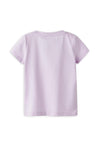 Name It Mini Girl Deppa Floral Bunny Short Sleeve Tee, Lilac