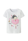 Name It Mini Girl Deppa Ballerina Short Sleeve Tee, White