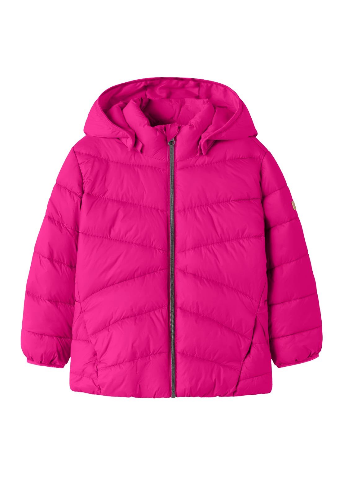 Name It Mini Girl Marble Hooded Coat, Pink