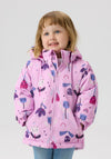 Name It Mini Girl Maxi Floral Hooded Coat, Pink