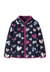 Name It Mini Girl Meeko Heart Long Sleeve Fleece, Navy