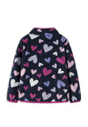 Name It Mini Girl Meeko Heart Long Sleeve Fleece, Navy