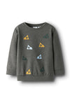 Name It Mini Boy Sandro Long Sleeve Sweater, Grey