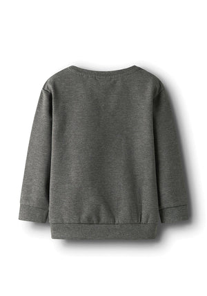 Name It Mini Boy Sandro Long Sleeve Sweater, Grey