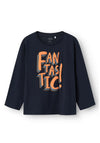 Name It Mini Boy Victor Long Sleeve Top, Dark Sapphire
